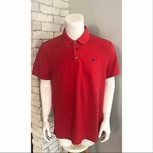 Banana Republic Fitted Pique Polo Shirt Red XL EUC